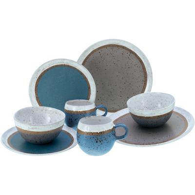 Kombiservice CREATABLE "Geschirr-Set Fjord", bunt, 8 tlg., Steinzeug, Geschirr-Sets, Service, skandinavisches Design, 8 