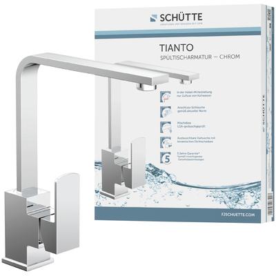 Spültischarmatur SCHÜTTE "Tianto", silber (silberfarben), Armaturen, 360 schwenkbarer Wasserhahn, Mischbatterie, Chrom, 