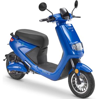 E-Mofaroller BLU:S "XT2000", blau, Elektromotorroller, 25 km/h, bis zu 59 km Reichweite, mit Straßenzul., 2 Sitzplätze, 