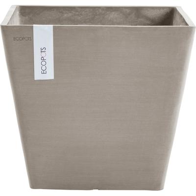 Blumentopf ECOPOTS "ROTTERDAM Taupe" Pflanzgefäße Gr. B/H/T: 50cm x 44cm x 50cm, grau (taupe) BxTxH: 50x50x44 cm