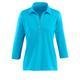 Poloshirt CASUAL LOOKS "Poloshirt" Gr. 48, blau (aqua) Damen Shirts Jersey