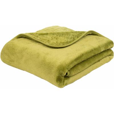Wohndecke GÖZZE "Premium Cashmere Feeling", grün (grüngelb), B:130cm L:170cm, Wohndecken, mit premium Cashmere Feeling, Kuscheldecke Image