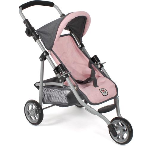 „Puppenbuggy CHIC2000 „“Jogging-Buggy Lola, Grau-Rosa““ Puppenwagen rosa (grau, rosa) Kinder Puppenwagen -trage mit klappbarem Verdeck“