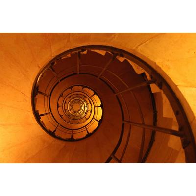 Fototapete PAPERMOON "Wendeltreppe", bunt (mehrfarbig), B:4m L:2,6m, Vlies, Tapeten Image