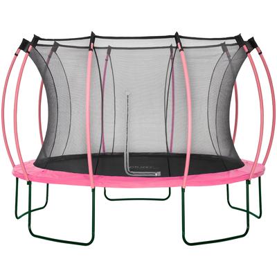 Gartentrampolin PLUM "Springsafe Trampolin Colours" Trampoline Gr. B: 366cm, pink (schwarz + pink) Kinder 366 cm mit Sicherheitsnetz