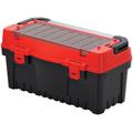 PROSPERPLAST Werkzeugbox "EVO" Aufbewahrungsboxen 59,5 x 28,8 x 30,8 cm Gr. B/H/T: 59,5 cm x 30,8 cm x 28,8 cm, schwarz (schwarz, rot) Werkzeugkoffer