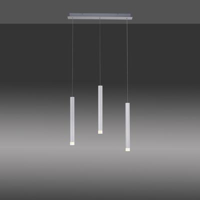 JUST LIGHT Pendelleuchte "BRUNO", grau (aluminiumfarben), H: 120cm, Lampen, LED