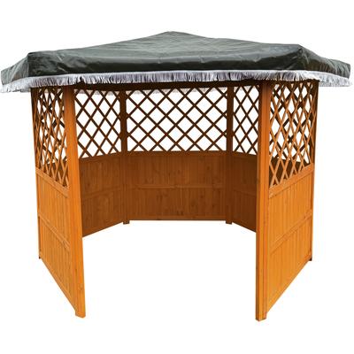 Holzpavillon PROMADINO "Marburg", braun (honigbraun), B/H/T: 309cm x 211cm x 309cm, Pavillons, BxT: 309x309 cm, inkl. Brüstung Image