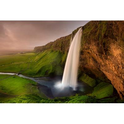 Fototapete PAPERMOON "Photo-Art NICOLAS SCHUMACHER, SELJALANDSFOSS", bunt, B:4,50m L:2,80m, Vlies, Tapeten
