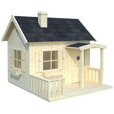 Spielhaus PALMAKO "Otto 3,6 m²", beige (natur), Spielhäuser, KinderB:267cm H:219cm T:272cm, Holzwerkstoff, mit Terrasse, B:267cm H:219cm T:272cm