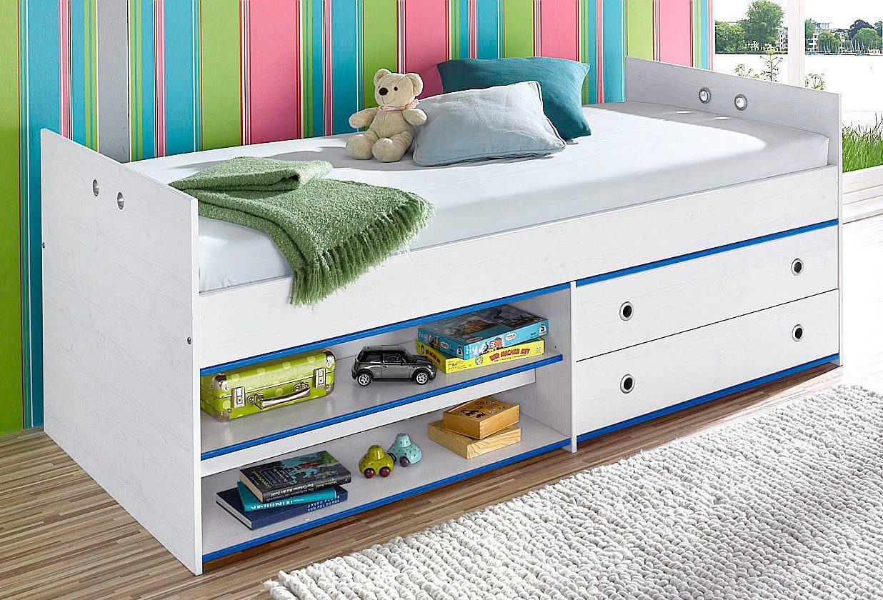 Funktionsbett PARISOT "Smoozy", weiß, kein Härtegrad, Daybetten, Jugendbett Kinderbett