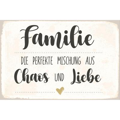 Metallbild QUEENCE "Familie", schwarz (farbe bild(er): schwarz), B:45cm H:30cm, Stahl, Metall, Bilder, Stahlschild, Blechschild, Sprüche, Texte, Familie, Liebe Image