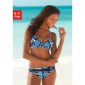 Bügel-Bikini KANGAROOS Gr. 42, Cup C, blau (marine, blau) Damen Bikini-Sets im Retro-Design