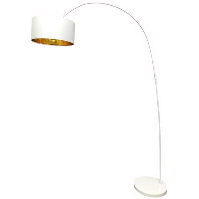 SALESFEVER Bogenlampe "Luca", gold (weiß, goldfarben), Ø 40cm H: 201cm, Lampen Image