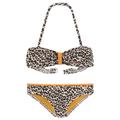 Bandeau-Bikini BUFFALO "Kitty Kids" Gr. 146/152, N-Gr, braun (leo) Kinder Bikini-Sets Bikini Bikinis