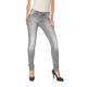 Röhrenjeans LINEA TESINI BY HEINE Gr. 20, Kurzgrößen, grau (grey denim) Damen Jeans Röhrenjeans