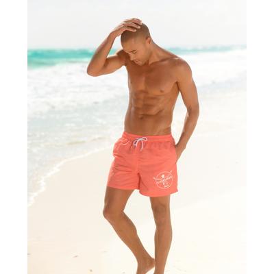 Badeshorts CHIEMSEE "Melange", Herren, Gr. XXL (58/60), N-Gr, orange, Microfaser, Polyester, meliert, Badehosen, mit Logodruck, seitliche Eingrifftaschen Image