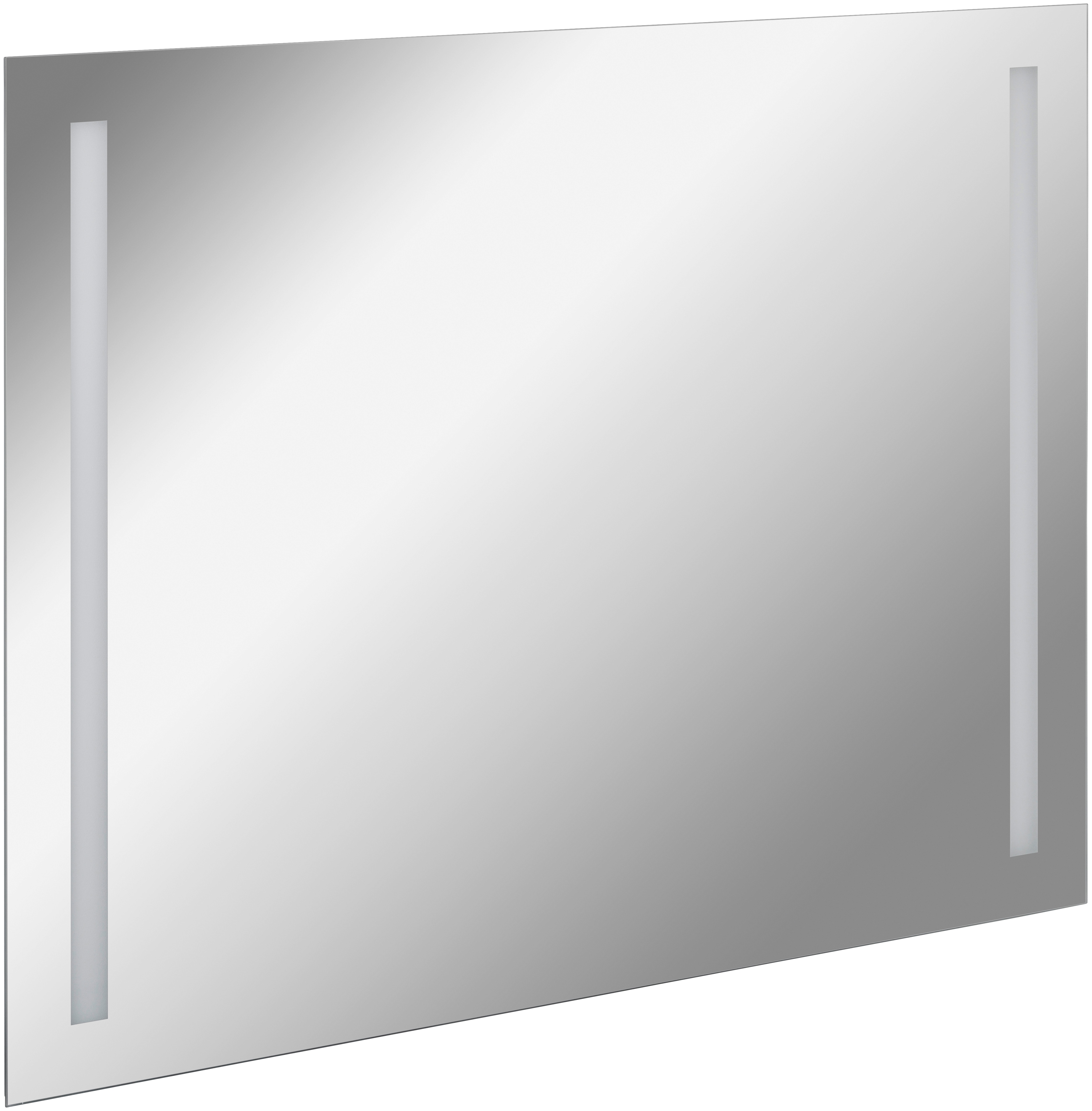 LED-Lichtspiegel FACKELMANN "Linear", silber (silberfarben), B:100cm H:75cm T:2cm, Spiegelglas, Spiegel Image