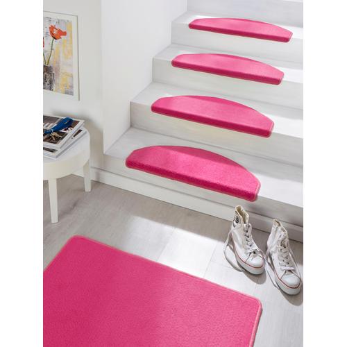 "Stufenmatte HANSE HOME ""Fancy"" Teppiche Gr. B/L: 23 cm x 65 cm, 7 mm, 15 St., pink Stufenmatten 15 Stück, Treppenmatten, Selbstklebend, Stufenteppich, Treppenstufen"