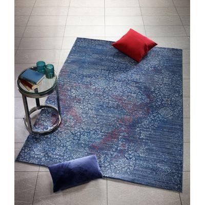 Teppich OCI DIE TEPPICHMARKE "Rainbow Leja" Gr. 3, blau, B:120cm H:5mm L:180cm, Kunstfaser, Teppiche, besonders weich durch Microfaser, Wohnzimmer Image