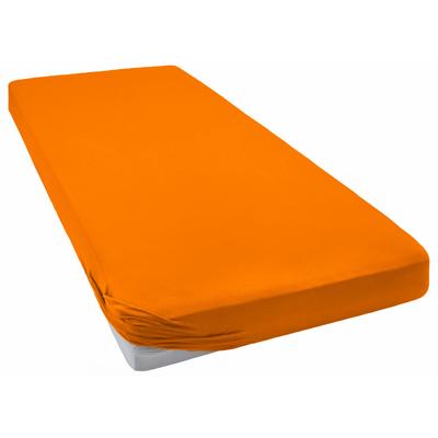 Spannbettlaken BELLANA "Jersey-Elasthan Aqua in Gr. 90x200, 140x200 oder 180x200 cm", orange (papaya), B:140-160cm L:200