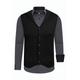 Langarmhemd RUSTY NEAL Gr. 4XL, EURO-Größen, grau (anthrazit) Herren Hemden Langarm