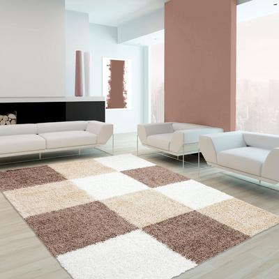 Hochflor-Teppich AYYILDIZ TEPPICHE "Life Shaggy 1501" Gr. 6, braun (mokka), B:200cm H:30mm L:290cm, Kunstfaser, Teppiche, Wohnzimmer Image