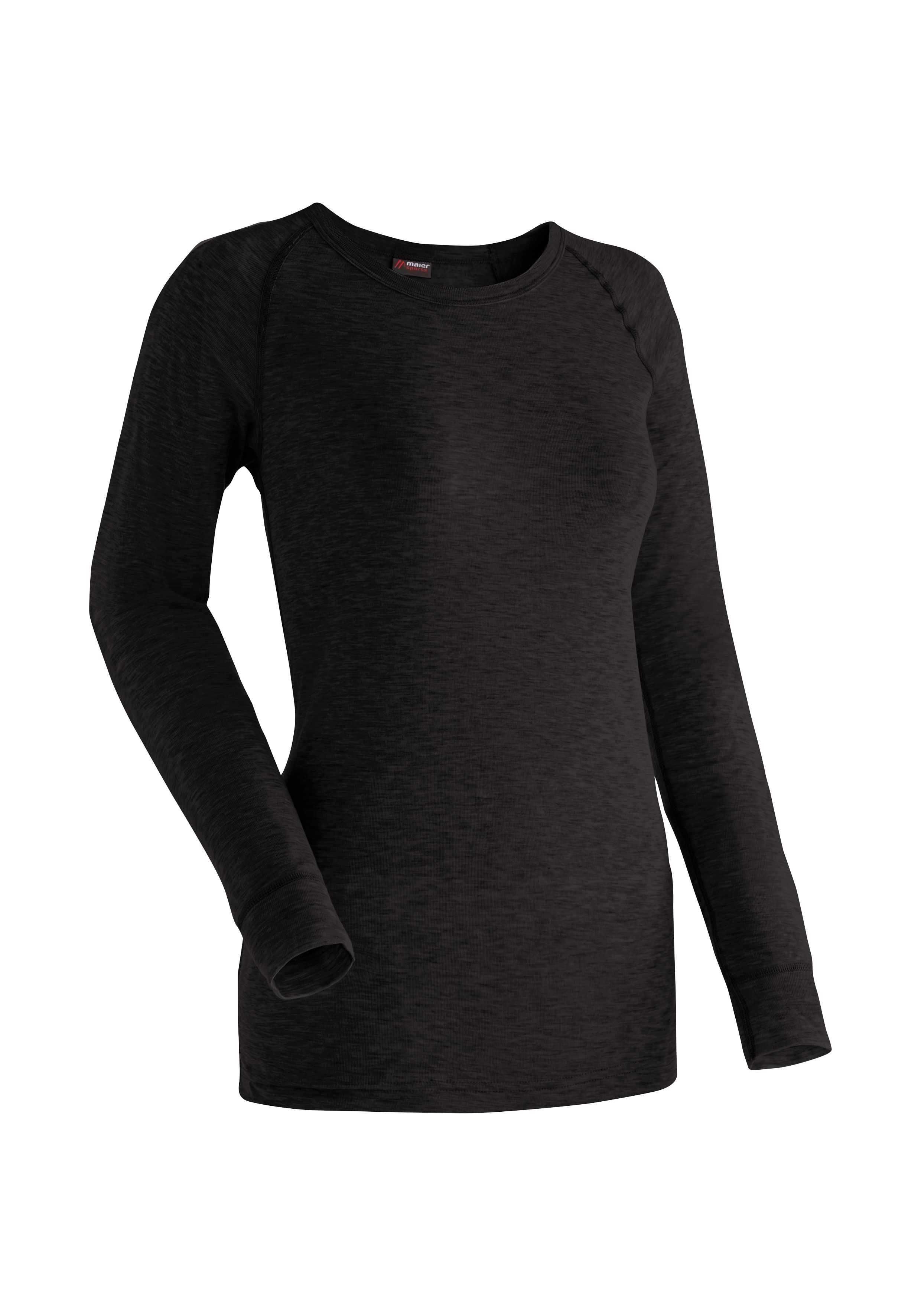 Shirt & Hose MAIER SPORTS "Lena", Damen, Gr. L, schwarz, 100% Polyester, KOB Set-Artikel, Damen Ski-Wäsche-Set, Funktionswäsche, Lange Unterhose + Unterhemd Image