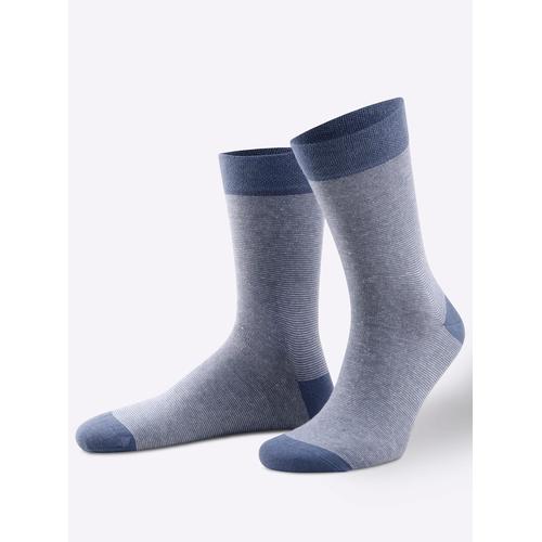 Socken WÄSCHEPUR Gr. 2/39, blau (jeansblau) Damen Socken