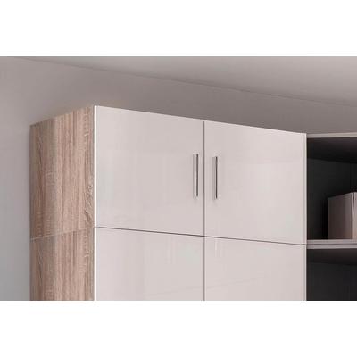 Schrankaufsatz WIMEX "Malta", weiß (struktureichefarben hell, hochglanz weiß), B:80cm H:40cm T:54cm, Spanplatte, Möbelaufsätze, Kleiderschrank-Zubehör Schrankaufsatz Image