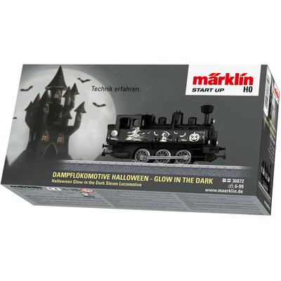 Dampflokomotive MÄRKLIN "Märklin Start up - Halloween: Glow in the Dark 36872" Modelleisenbahn-Fahrzeuge schwarz Kinder Loks Wägen