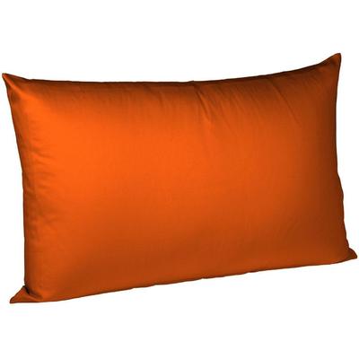 Kissenbezug FLEURESSE "Colours Mako Satin, 100% Baumwolle, mit Reißverschluss", rot (chili), B:40cm L:60cm, Mako-Satin, Mako-Satin, Kissenbezüge, Mako Satin, glänzend, glatt, Premium Qualität Image