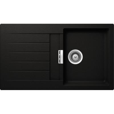 Granitspüle SCHOCK "Family Plus", schwarz (nero), B:86cm H:30,4cm T:50cm, Domogranit, Küchenspülen