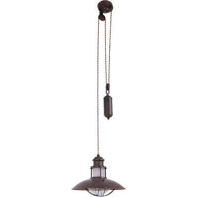 NÄVE Pendelleuchte "Cottage", braun, Ø 35cm H: 150cm, Lampen, excl.1x E27 max. 40W, Zugpendel,Farbe: braun Image