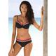 Bikini-Hose LASCANA "Monroe" Gr. 36, N-Gr, schwarz (schwarz, rot) Damen Badehosen Ocean Blue