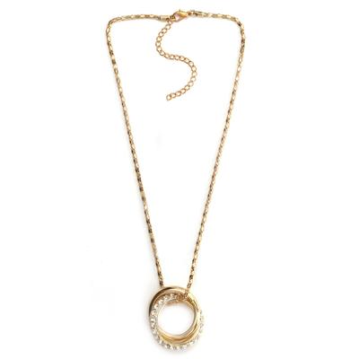 Kette mit Anhänger "Noelle", Damen, Gr. one size, Metall, gold, COLLEZIONE ALESSANDRO, Basic, Halsketten, mit Glassteinen Image