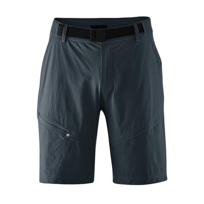 Fahrradhose GONSO "Arico Basic", Herren, Gr. M, Normalgrößen, grau (anthrazit), 90% Polyamid, 10% Elastan, Hosen, kurze Herren Radhose mit Sitzpolster, wasserabweisend, inkl. Gürtel Image