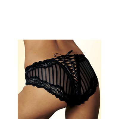 Tangaslip PETITE FLEUR GOLD, Damen, Gr. 56/58, schwarz, Microtouch, Obermaterial: 90% Polyamid, 10% Elasthan, Unterhosen, mit erotischer Schnürung hinten Image