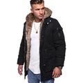 Parka BEHYPE "GK-1" Gr. L, schwarz Herren Jacken Parkas