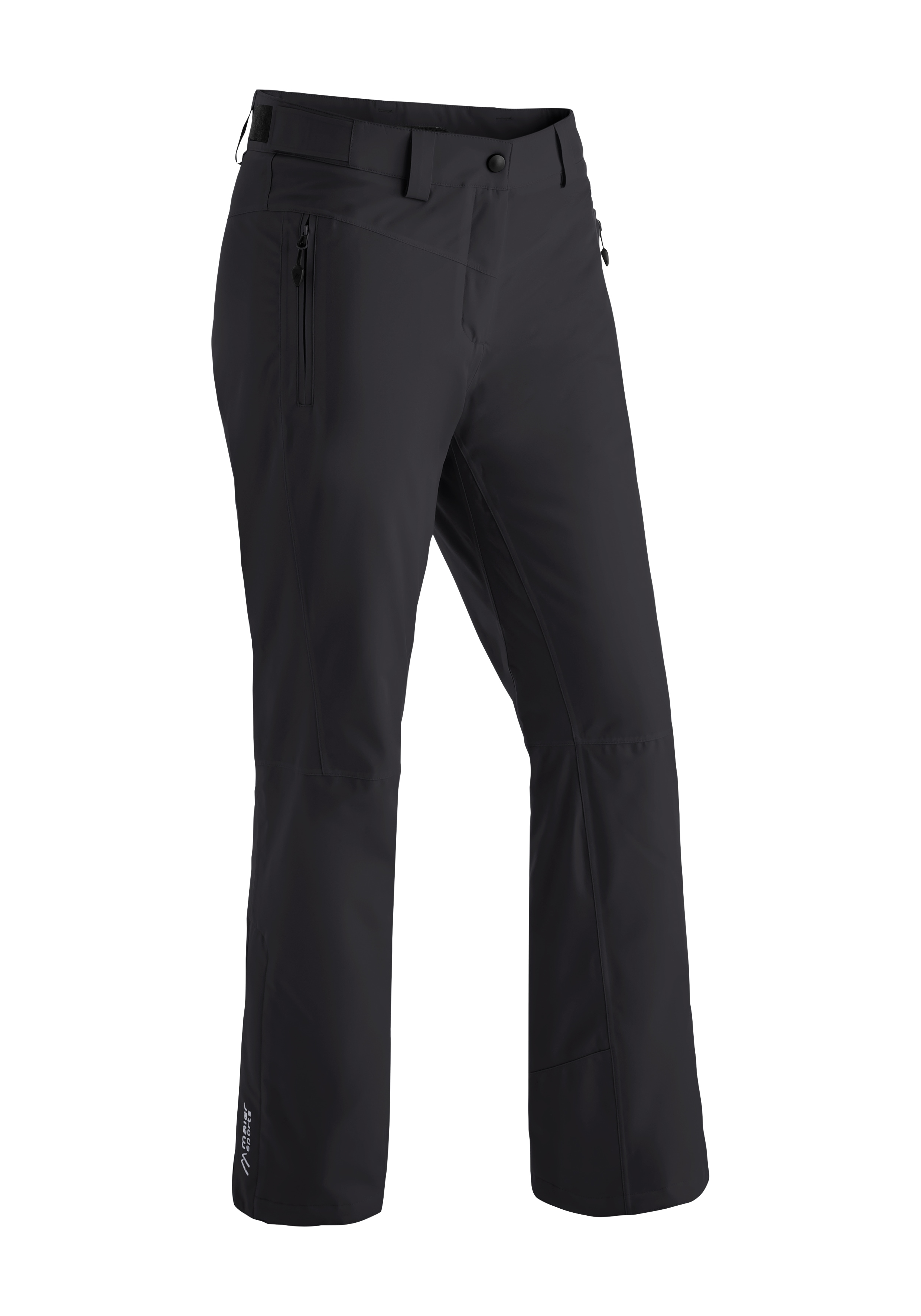 Skihose MAIER SPORTS "Ronka", Damen, Gr. 48, Normalgrößen, schwarz, 100% Polyester, Hosen, Damen Schneehose, wind- und wasserdicht, 2 RV-Taschen, Regular Fit Image