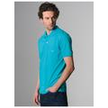 Poloshirt TRIGEMA "TRIGEMA Polohemd mit Brusttasche" Gr. XL, blau (azur) Herren Shirts Kurzarm