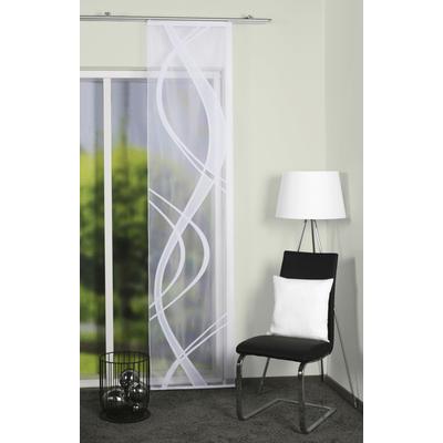 Schiebegardine HOME WOHNIDEEN "TIBASO", weiß, B:57cm H:175cm, Wirkware, Obermaterial: 100% Polyester, Gardinen, transparent Image