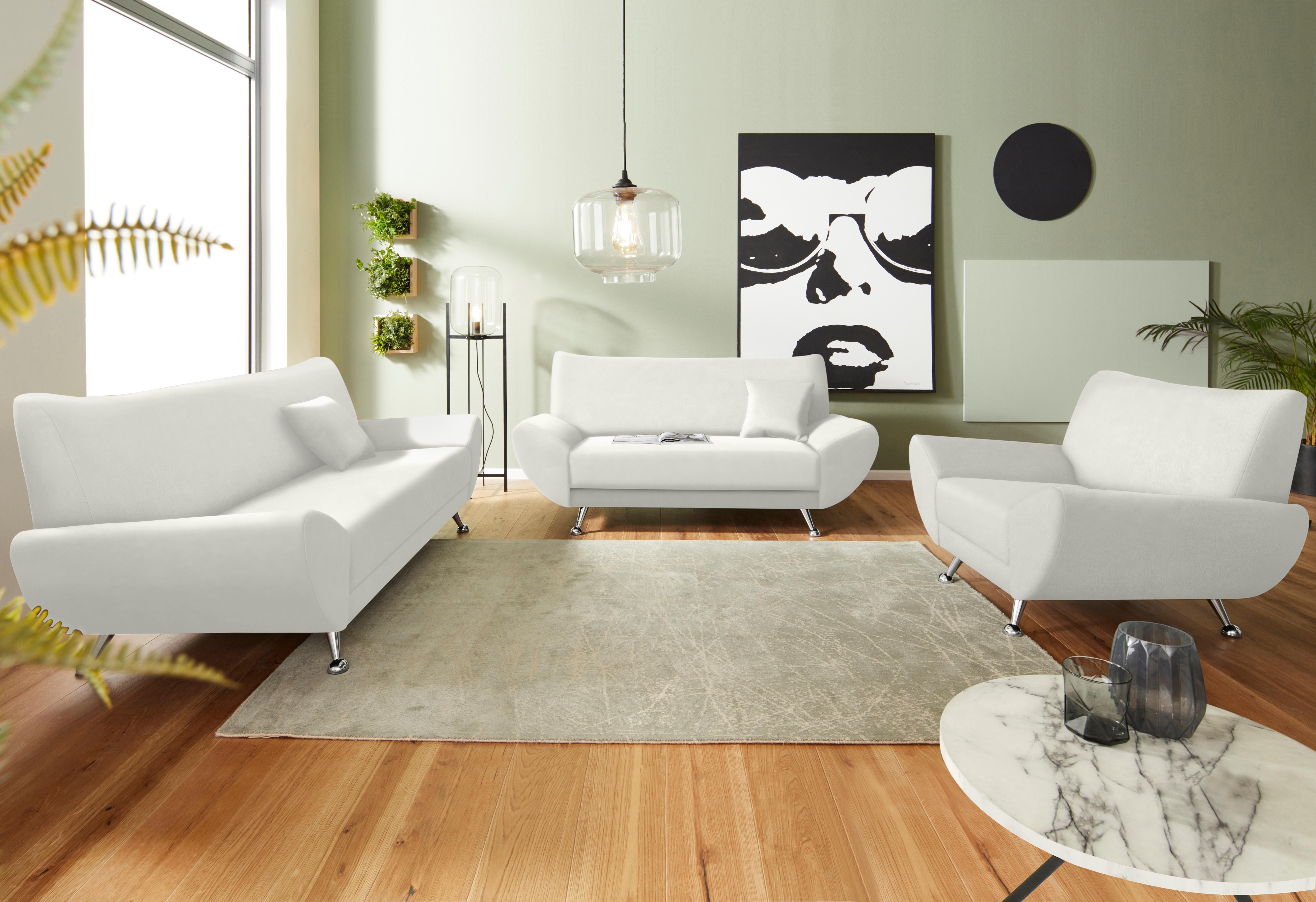 Polstergarnitur INOSIGN "Saltare elegant und komfortabel, OTTOs Choice, 3-2-1", weiß (altweiß,), H:78cm T:82cm, Sitzmöbel-Sets