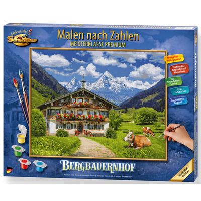 Malen nach Zahlen SCHIPPER "Meisterklasse Premium - Bergbauernhof" Malvorlagen bunt Kinder Made in Germany