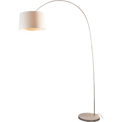 SALESFEVER Bogenlampe "Valdis", weiß (weiß, chromfarben), Ø 40cm H: 205cm, Lampen, mit Dimmschalter, echter Marmorfuß Image