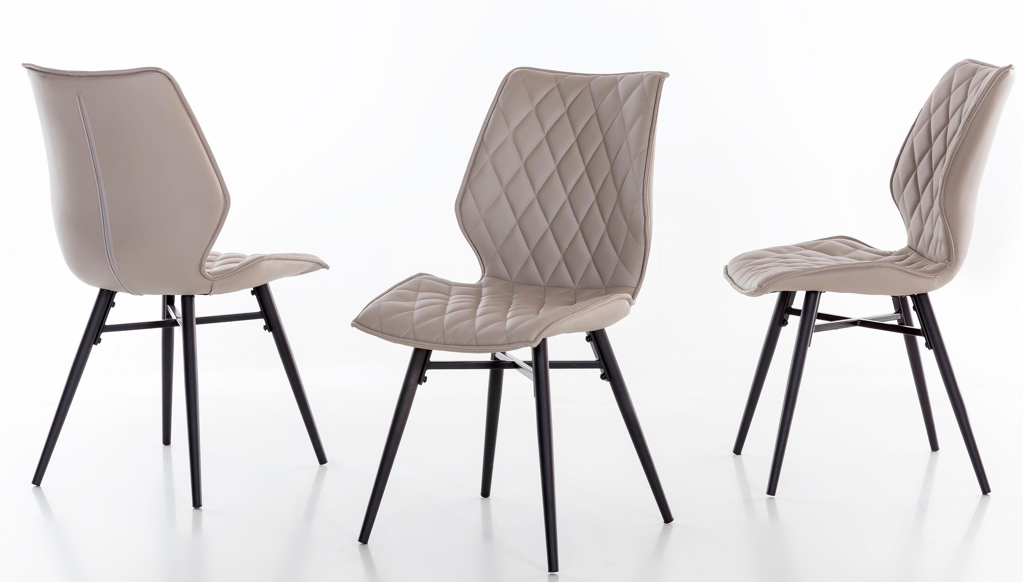 Esszimmerstuhl HOME AFFAIRE "Stockholm", braun (mud, schwarz), B:46cm H:86cm T:59cm, Stühle, Esszimmerstuhl, Polsterstuhl, Küchenstuhl