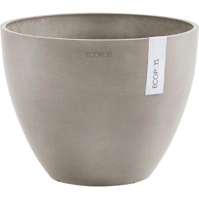 Blumentopf ECOPOTS "ANTWERP Taupe" Pflanzgefäße Gr. B/H/T: 30cm x 25,5cm x 30cm, grau (taupe) BxTxH: 30x30x25,5 cm