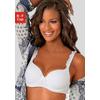 Schalen-BH LASCANA "Wanda", Damen, Gr. 75, Cup C, weiß, Spitze, Microtouch, Obermaterial: 75% Polyamid, 20% Polyester, 5% Elasthan, feminin, BHs, mit Bügel und mit seitlicher Stickerei Spitze, Dessous
