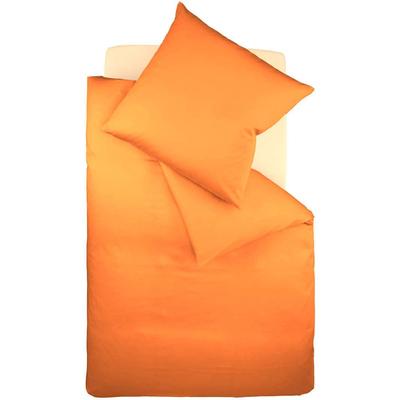 Bettwäsche FLEURESSE "Colours in 135x200, 155x220 oder 200x200 cm", orange, B/L: 200cm x 220cm, 2 St., Mako-Satin, B/L: 