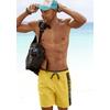 Badeshorts S.OLIVER, Herren, Gr. S (46/48), N-Gr, gelb, Polyester, unifarben mit Farbeinsatz, Badehosen, in verschiedenen Unifarben